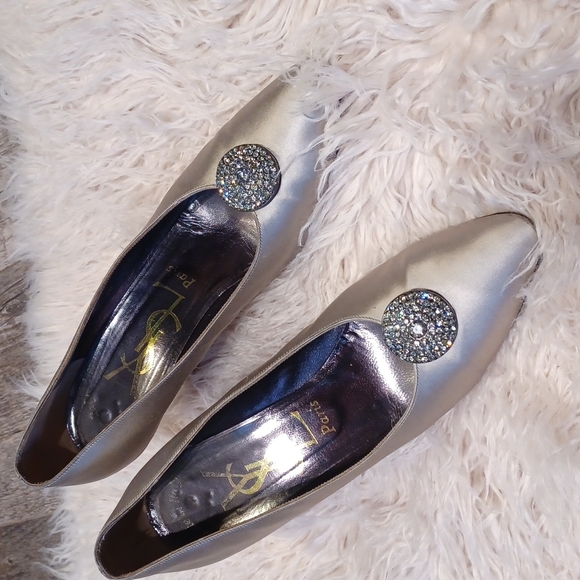 YSL vintage  satin  heels - Picture 13 of 15